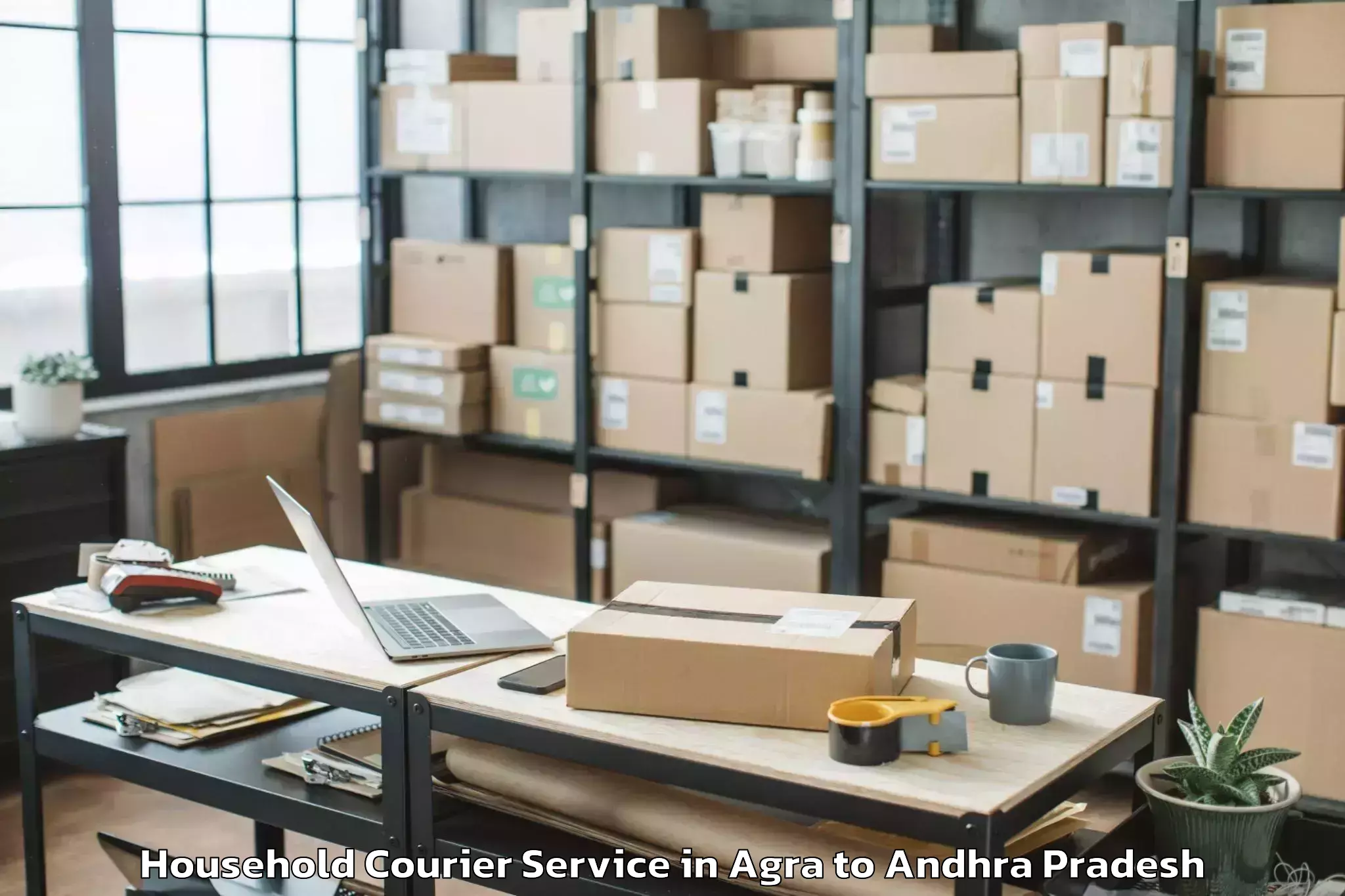 Easy Agra to Nagayalanka Household Courier Booking